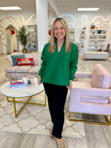 Poppy Pullover | Evergreen Cheetah