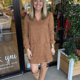 Camel Corduroy Dress
