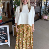 Fall Palm Maxi Skirt