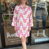 Helen Dress | Gilded Flora White Gold