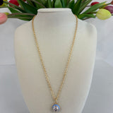 Blue Bezel Necklace