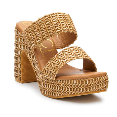 Gem Platform Heel | Cognac