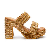 Gem Platform Heel | Cognac