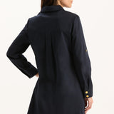 Rory Cotton Shirtdress | Navy