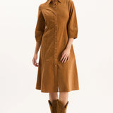 Beth Corduroy Midi | Brown