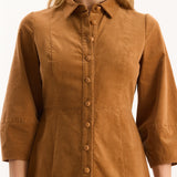 Beth Corduroy Midi | Brown
