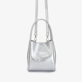 Hollace Mini Waxed Tote | Silver