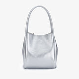 Hollace Mini Waxed Tote | Silver