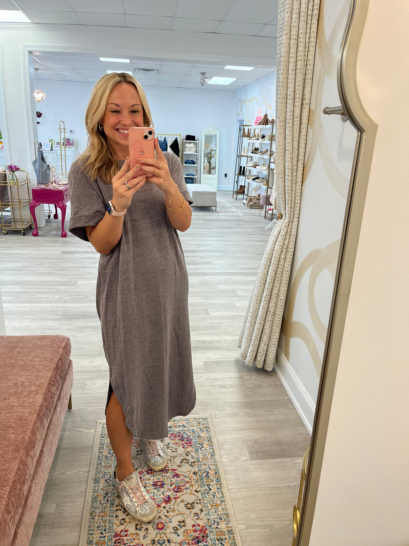 Grey Tee Shirt Dress