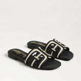 Bay Sandal | Black Raffia