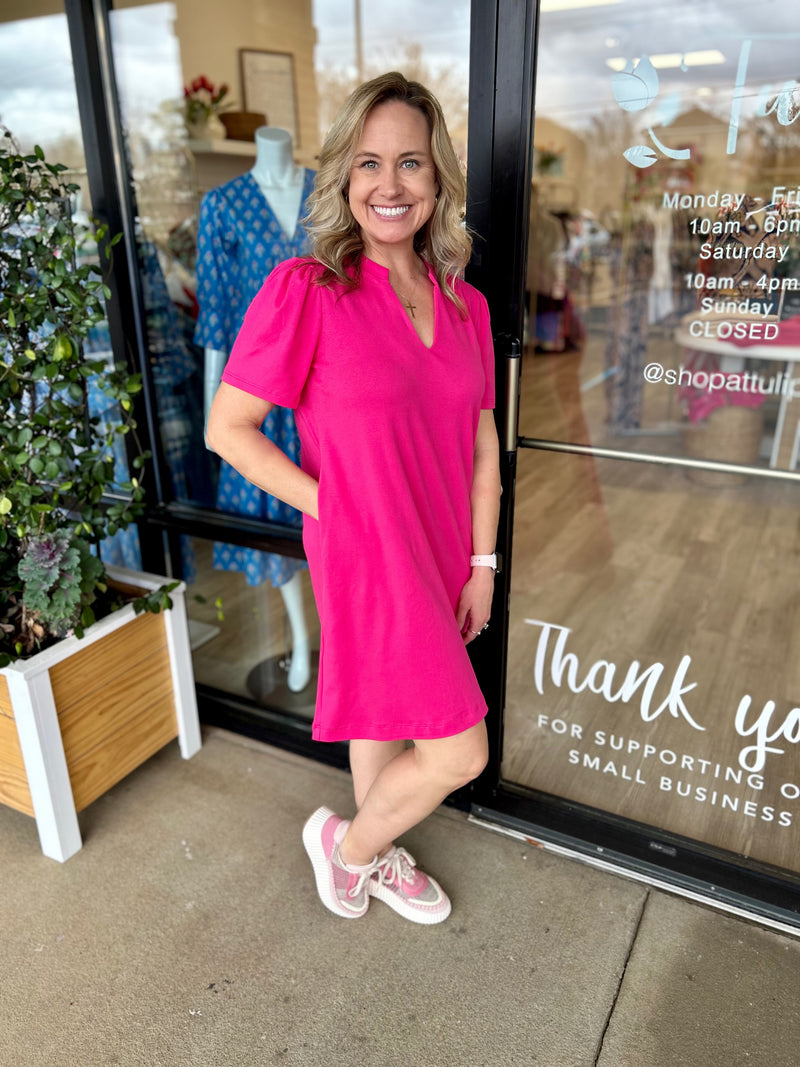 Puff Sleeve Swing Dress Tulip