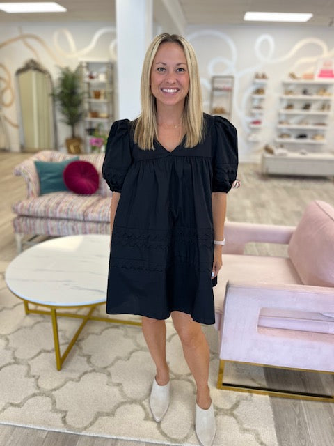 Black Rick Rack  Dress