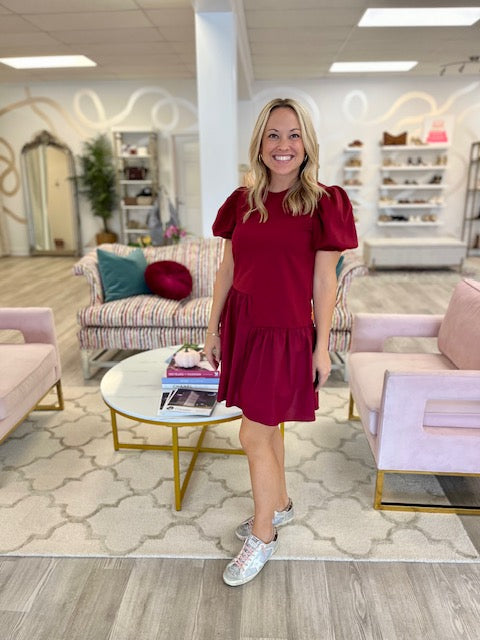 Burgundy Knit Dress