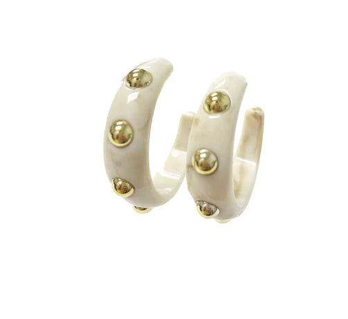 Gold Stud Acrylic Hoop