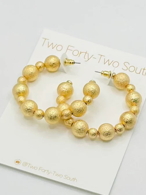 Frosted Ball Earrings