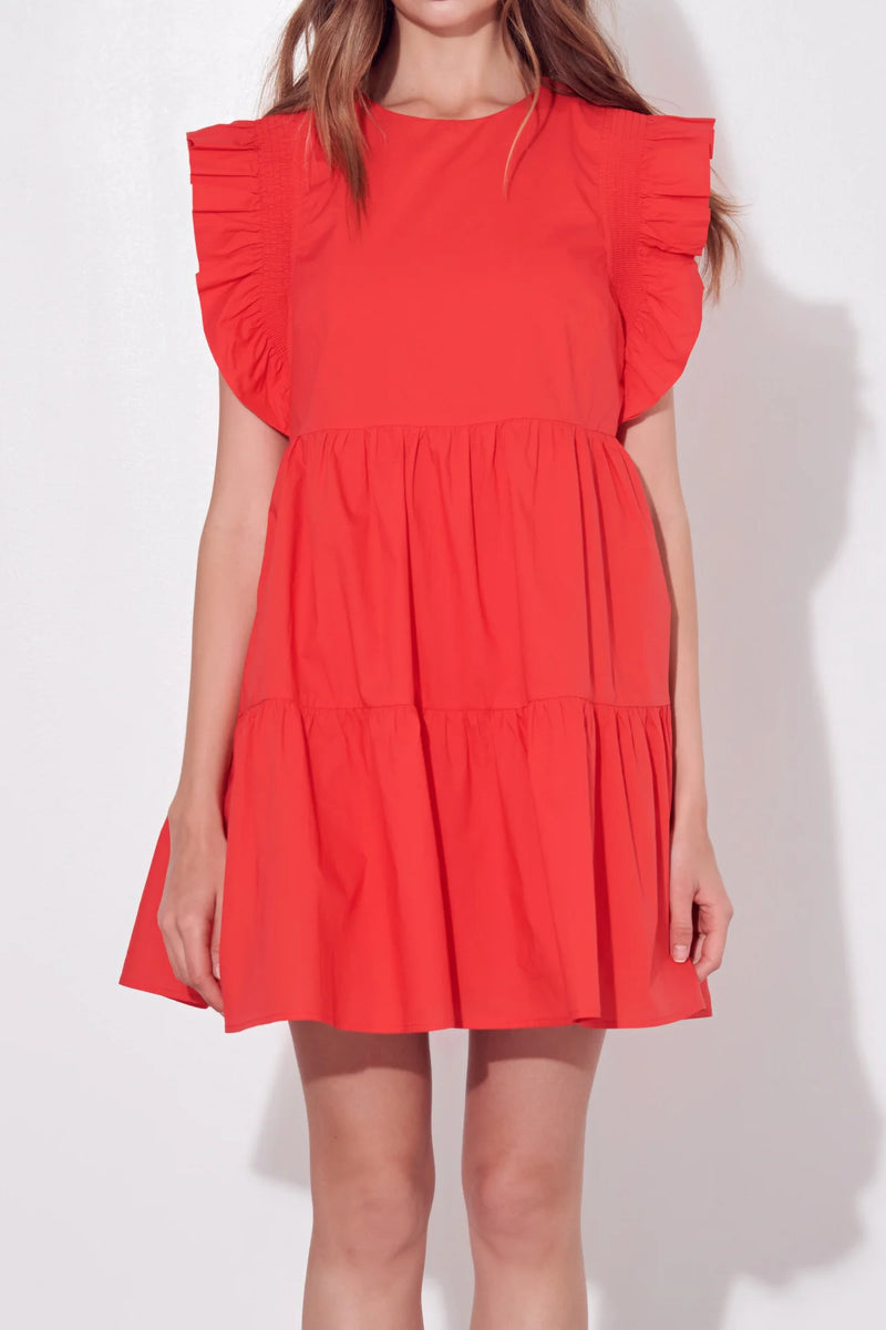 Red Babydoll Dress Tulip