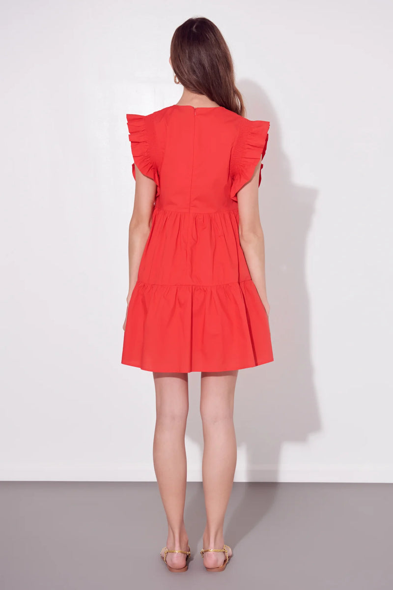 Red Babydoll Dress Tulip
