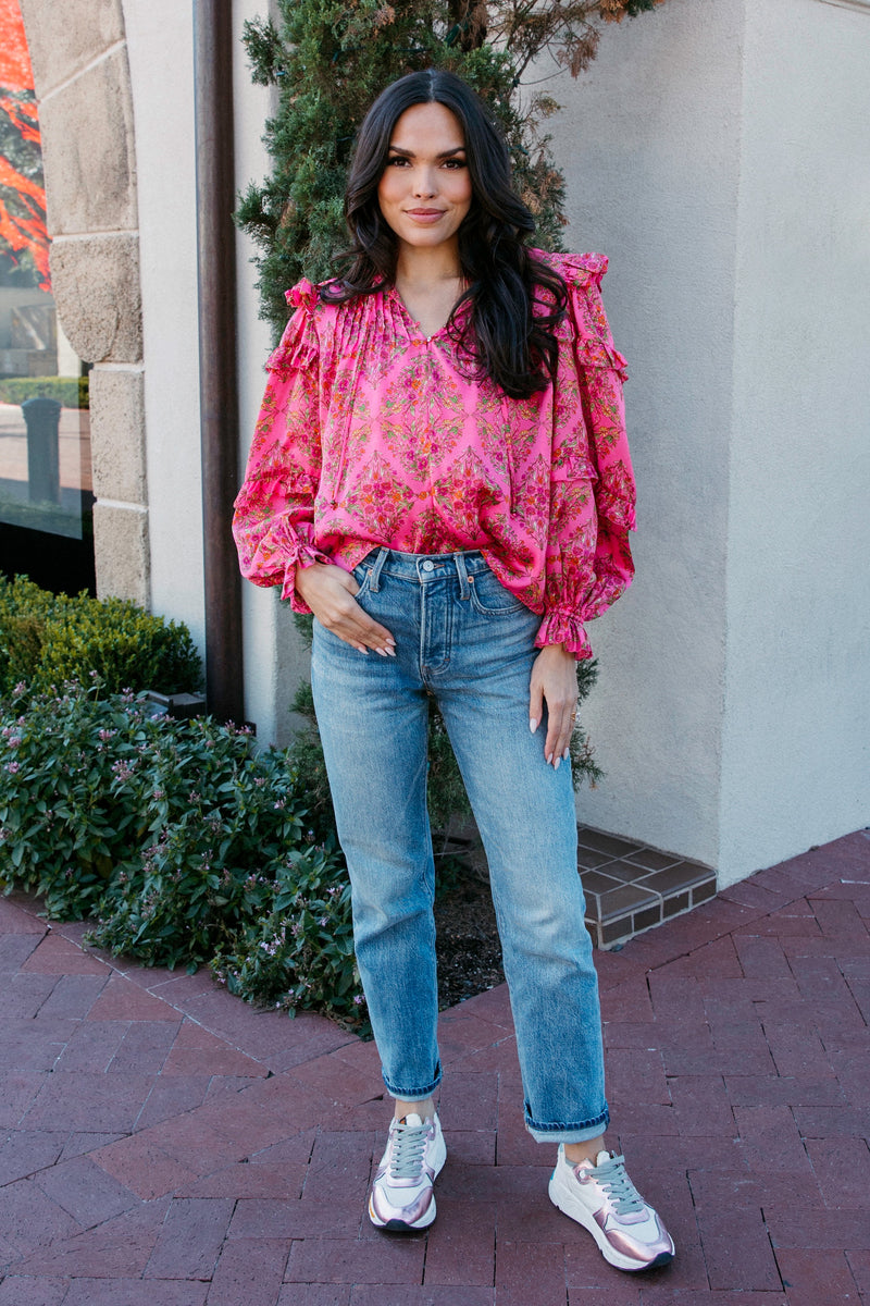 Pink Satin Top