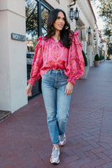 Pink Satin Top