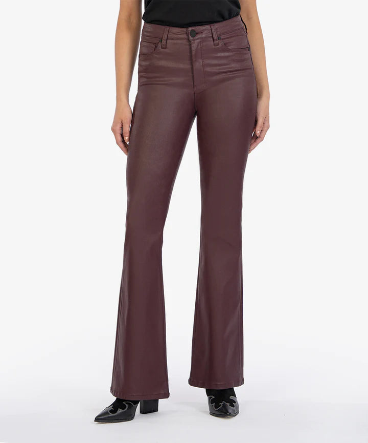 Ana Coated Denim | Bordeaux