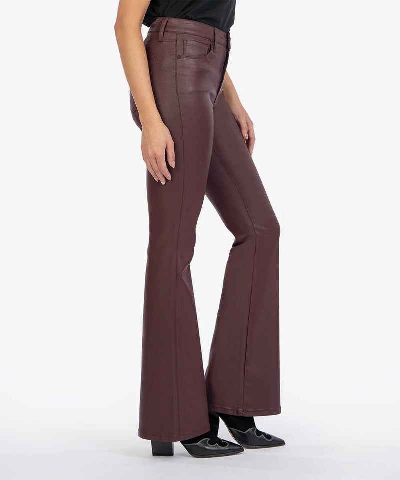 Ana Coated Denim | Bordeaux