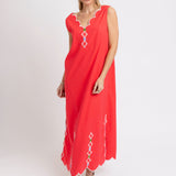 Coral Scalloped Maxi