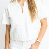 Ivory Denim Top