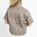 Leopard Denim Top