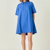 Blue A-Line Dress