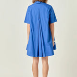 Blue A-Line Dress