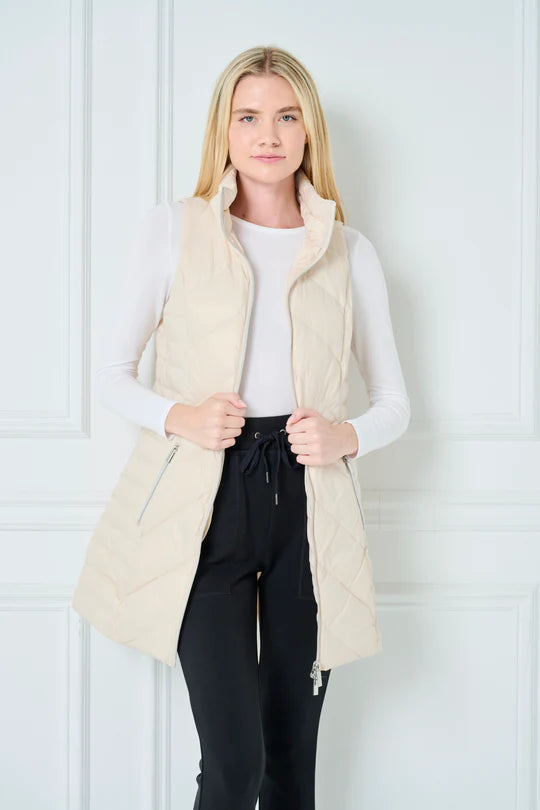 Quilted Vest | Bone