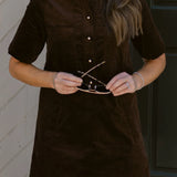 Mary Dress | Brown Corduroy