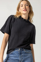 Mock Neck Sweater | Black