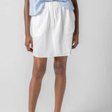 White Round Hem Skirt