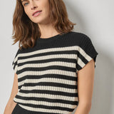 Wedge Sweater | Black Stripe