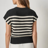 Wedge Sweater | Black Stripe