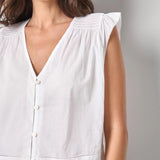 Smock Shoulder Top | White