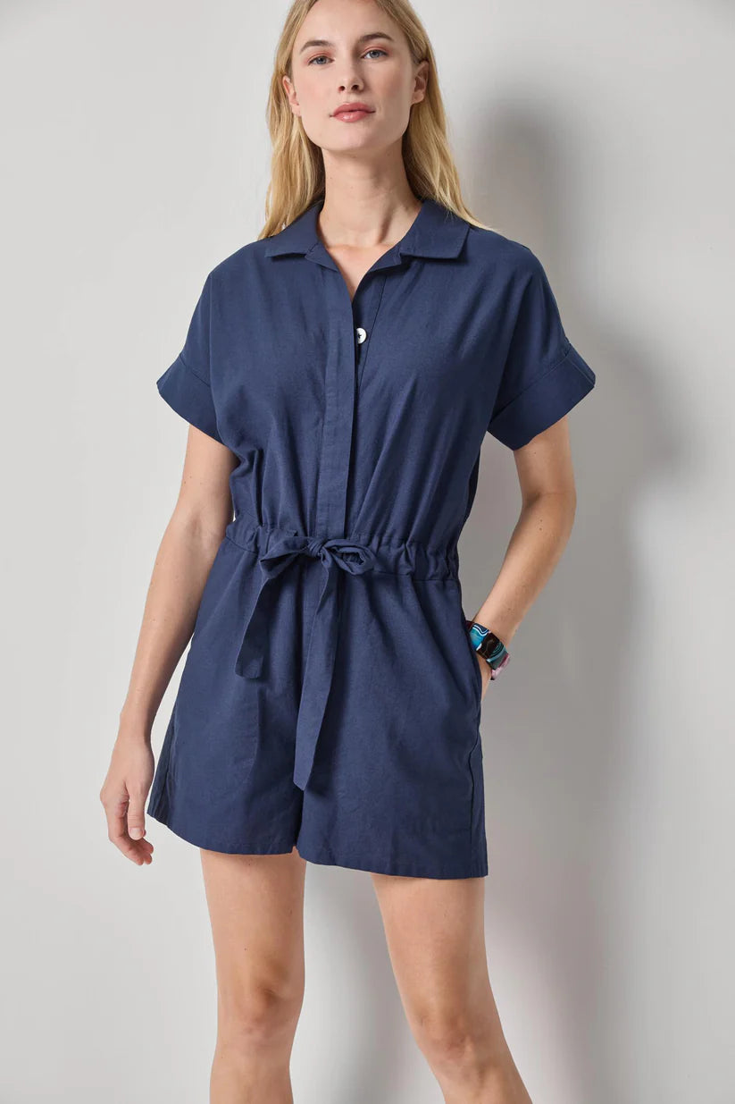 Navy Romper