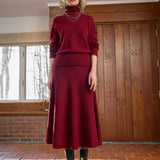 Wineberry Knit Skirt