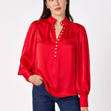 Leland Blouse | Ruby Red