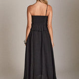 Black Pleated Midi