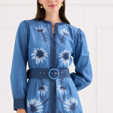 Suzie Dress | Denim Floral