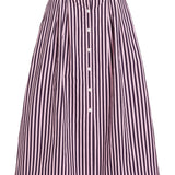 Scout Skirt | Lilac Pinstripe