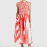 Stroll Dress | Red Stripes
