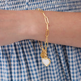 Mother of Pearl Heart Bracelet