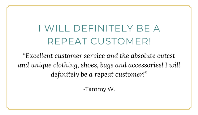 I will definitely be a repeat customer!