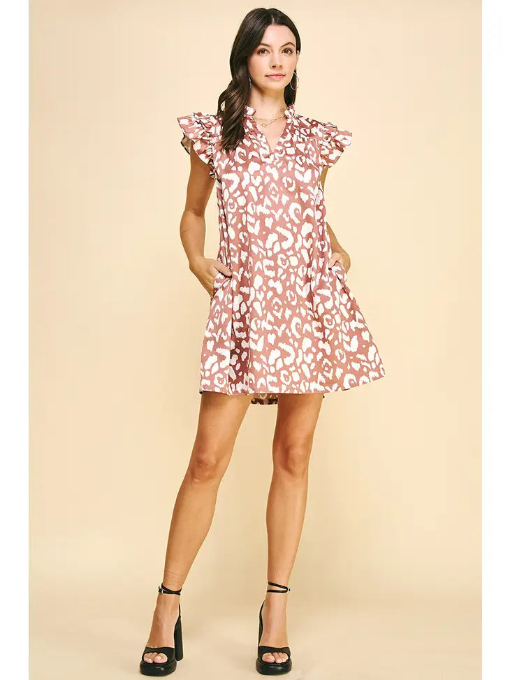 Camel Animal Print Dress