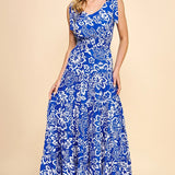 Blue Floral Maxi