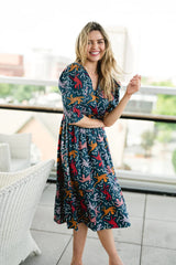 Navy Whit Dress