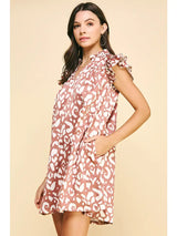 Camel Animal Print Dress